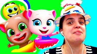 БолтушкА ВеселушкА И САЛЮТЫ В Бассейне ГОВОРЯЩЕГО Кота! #26 ИГРА для ДЕТЕЙ