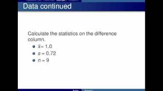 Paired t-test Lecture