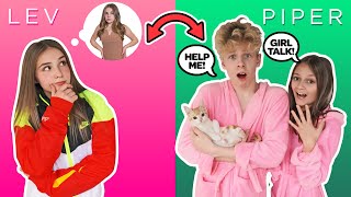 SWITCHING LIVES With My CRUSH For a Day **24 HOUR CHALLENGE**?❤️| Lev Cameron @Piper Rockelle