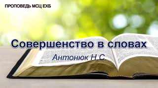 Совершенство в словах. Антонюк Н.С. Проповедь. МСЦ ЕХБ