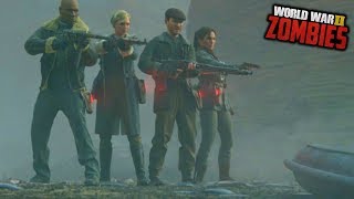 WW2 ZOMBIES - "THE DARKEST SHORE" INTRO CUTSCENE GAMEPLAY! (DLC 1 CINEMATIC)
