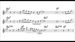 Blues Walk ｰ Easy Solo Sample for Alto Sax
