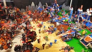 Huge LEGO NEXO Knights battlefield with ALL year 1 sets!