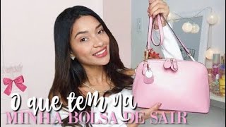 O QUE TEM NA MINHA BOLSA + DICAS DE COMO TER MAIS ESPAÇO ♡