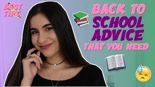 REAL BACK TO SCHOOL ADVICE THAT YOU NEED TO HEAR (High School & College) | Just Sharon