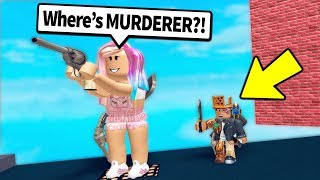 SHRINKING MYSELF with ADMIN COMMANDS in Murder Mystery 2!! (Roblox Modded MM2)