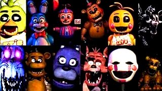 Evolution of Five Nights at Freddy's: All Jumpscares 1-4