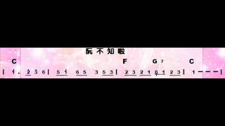 大家來合奏--t4阮不知啦(台語歌曲)--簡譜