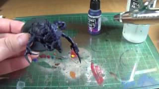 Warhammer 40K Painting & Modelling Tutorial AIRBRUSH HIGHLIGHTING