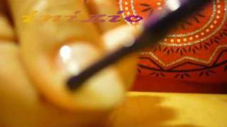 tutorial unghie viola+ fiorellino