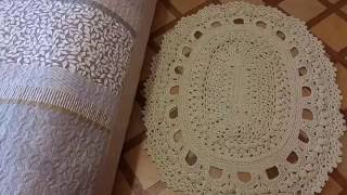 Вязаный Коврик крючком из полиэфирного шнура