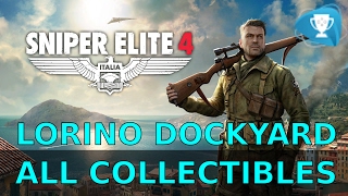 Sniper Elite 4 Lorino Dockyard All Collectibles (LETTERS, DOCUMENTS, EAGLE, REPORTS, ROSTERS)