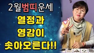 [타로카드] 2월 호랑이띠 종합운세 ? 연애/직장/사업/금전/매매/귀인/수호신/처신법/행운컬러