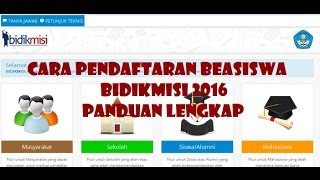 Cara Pendaftaran Beasiswa Bidikmisi 2016 ~ Panduan Lengkap [HD]