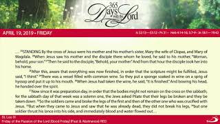 365 DWTL | Friday of the Passion of the Lord | April 19, 2019