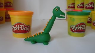 Как слепить из пластилина Плей До брахиозавра. How to make a brachiosaurus of Play-Doh.