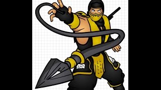 Рисуем Скорпиона из Мортал Комбат / Drawing Scorpion from Mortal Combat