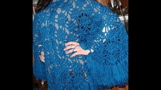 ПОНЧО крючком .  PONCHO crochet .