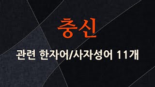 충신에 관한 한자어/사자성어 11개