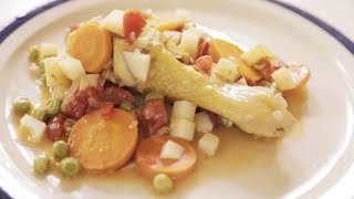 Estofado de pollo con verduras