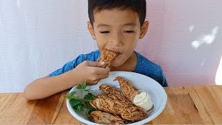 Food Recipes Kitchen Channel: How to cook Golden Taro with minced Pork good bite for snack.