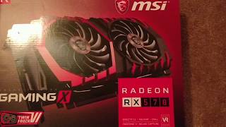 MSI Radeon RX 570 Graphics Card Unboxing/Install