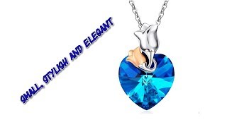 CUOKA MIRACLE 925 Sterling Silver Rose Flower Heart Necklace