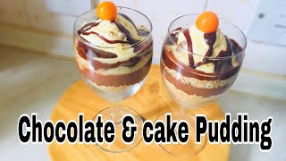 Chocolate & Cake Pudding recipe | Christmas Dessert | Chocolate Pudding | Quick Christmas recipes