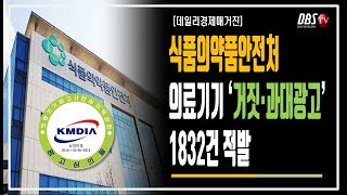 [데일리매거진] 식품의약품안전처, 의료기기 '거짓·과대광고' 1,832건 적발