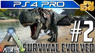 ARK on PS4 PRO - EP 2 - EARLY REX TAME!?! - BASE LOCATION AND EARLY TAMES