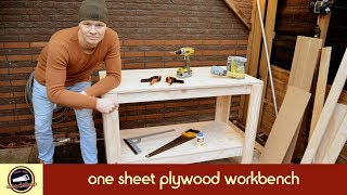 Solid workbench from 1 sheet of plywood | Cheap and Easy to Build! | #1