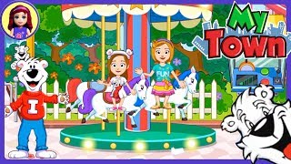 My Town: Icee Amusement Park App Gameplay Silly Review with Millie & Me Kids Toys