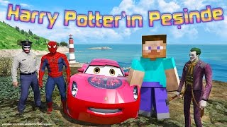 Şimşek McQueen Örümcek Adam ve Joker Harry Potter'ın Peşinde Çizgi Film Gibi
