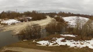 Река Дубна, Сергиево-Посадский район, около деревни Сущёво. Паводок 2018