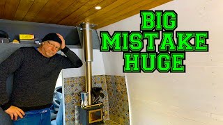 How To convert a van into A Camper Reinstalling wood stove pipe through ceiling #vanlife