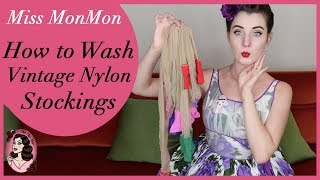 How to Wash Vintage Nylon Stockings - Miss MonMon