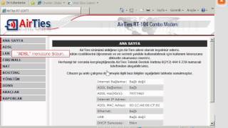 Airties RT-104 - Modem Kurulumu TTNET