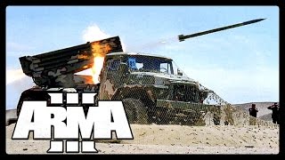 Arma 3 RHS -  БМ-21 ГРАД и Точка-У в действии