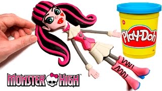 Stop Motion Play Doh Monster High Draculaura Doll claymation plastilina playdo