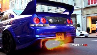 MODIFIED Nissan Skyline R33 GT-R REVS, Shooting FLAMES & More in London!!