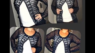 жакет, вязание крючком - jacket, crochet