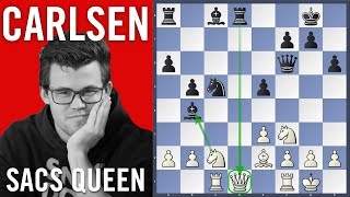 Carlsen sacs queen - Carlsen vs Navara | Biel Chess ACCENTUS GRANDMASTER TOURNAMENT 2018