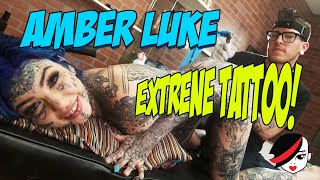 Amber Luke gets the MOST INTENSE TATTOO!