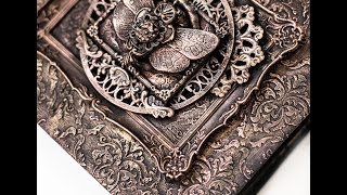 Black gesso and Art alchemy wax