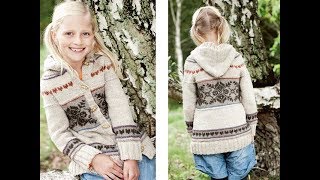 Кардиган для Девочки Спицами на 8 лет - 2019 / Cardigan for Girl Spokes for 8 years