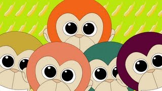 Five Little Monkeys Jumping On The Bed Nursery Rhyme | Kids Animation Rhymes Song
