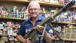 BARRETT 50 CAL IMPOSSIBLE "V-DRILL" with FASTEST shooter, Jerry Miculek! M107 M82