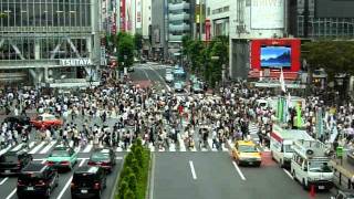 Tokyo Shibuya - The bussiest pedestrian crossing ever