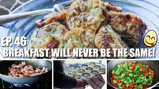 Healthy Breakfast Meal Prep For Weight Loss | Bacon & Cheese and Veggie Egg Muffins