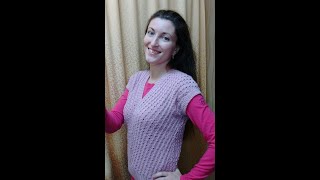 Узор для жилетки*диагональки*#вязание спицами#